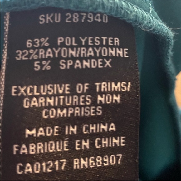 Teal green dress pants - Picture 6 of 6